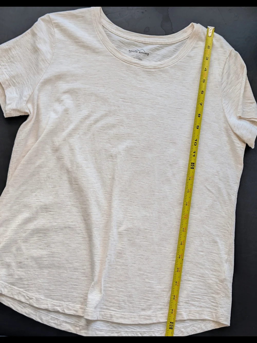 Eddie Bauer Women's Cream/Tan Everyday Short Sleeve Crewneck Tee - Picture 5 of 7
